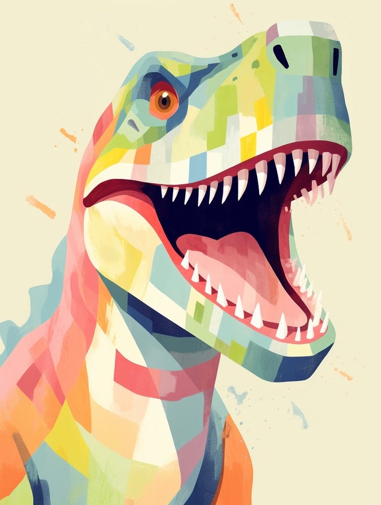 Colourful Dinosaur Tarbosaurus 1