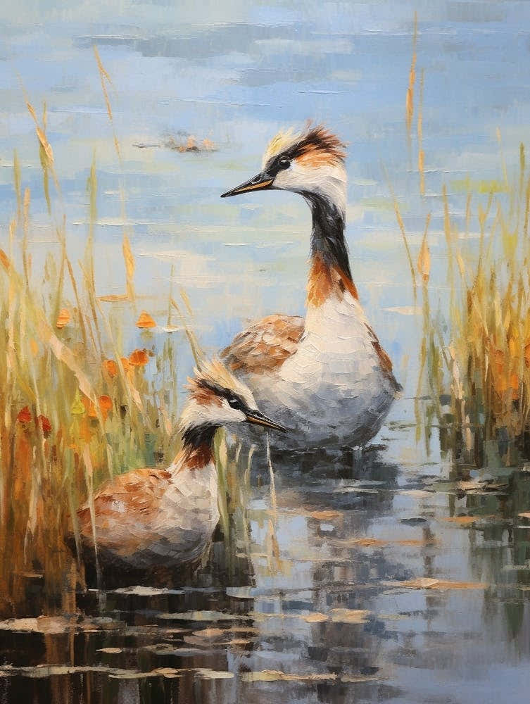Bird Painting Grebe 3