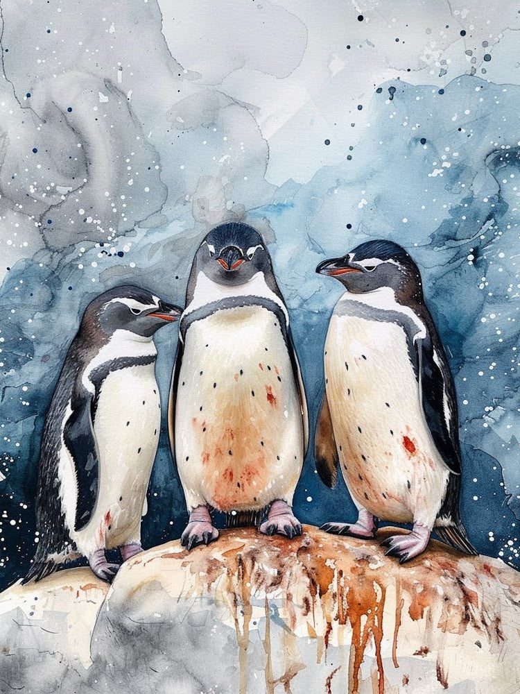 Humboldt Penguin Phillip Island The Penguin Parade Watercolour Painting 1