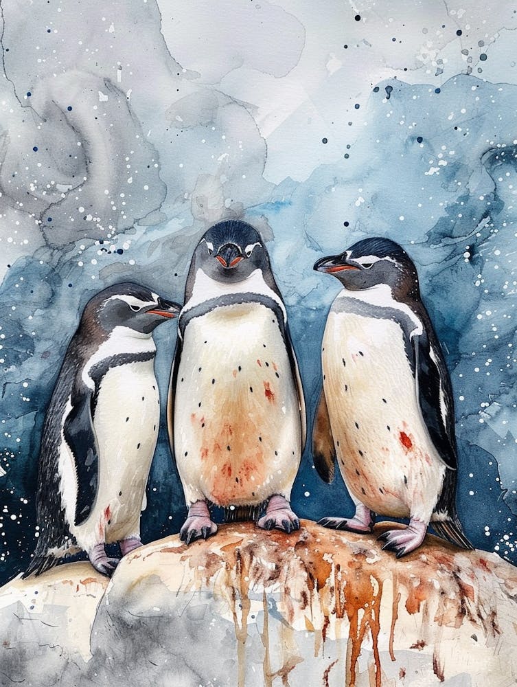 Humboldt Penguin Phillip Island The Penguin Parade Watercolour Painting 1