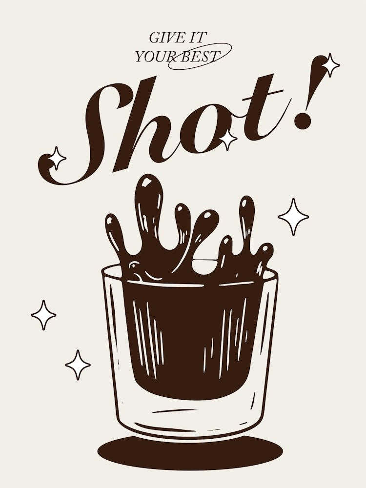 Funny Alcohol Quote Art Beige