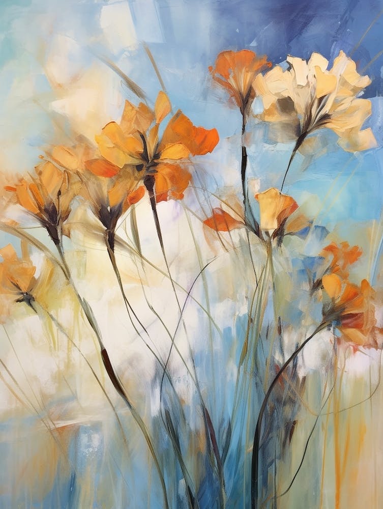 Fall Flower Painting Agapanthus 2