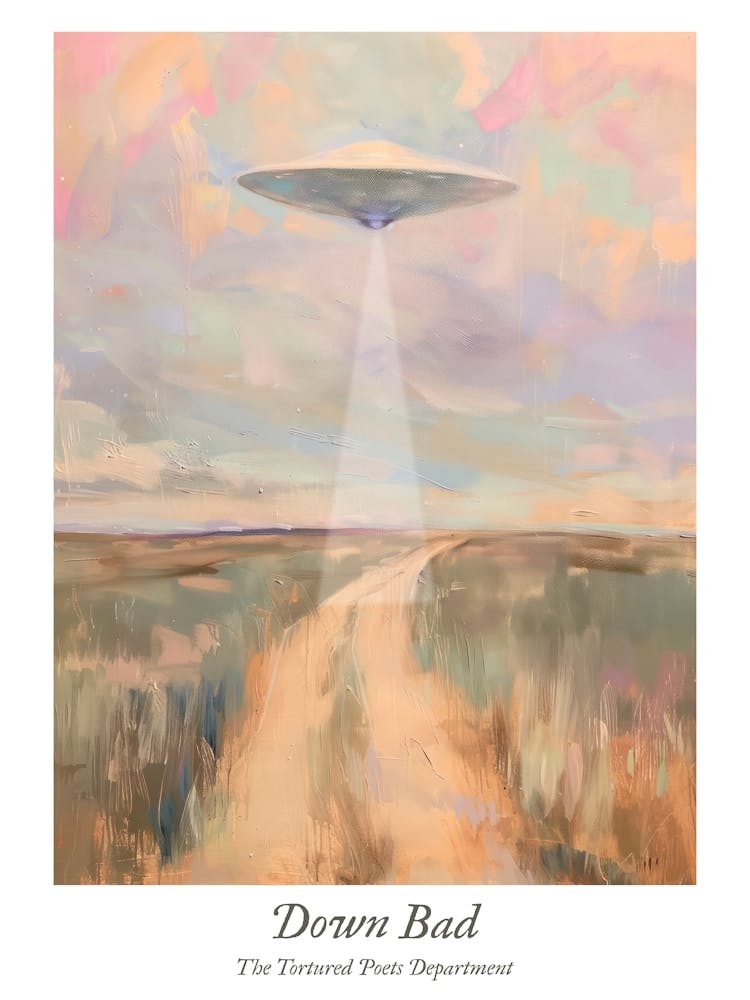 Taylor Swift Fan Art Down Bad Ttpd Watercolour