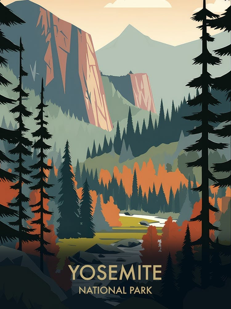 Yosemite National Park Vintage Travel Poster 12