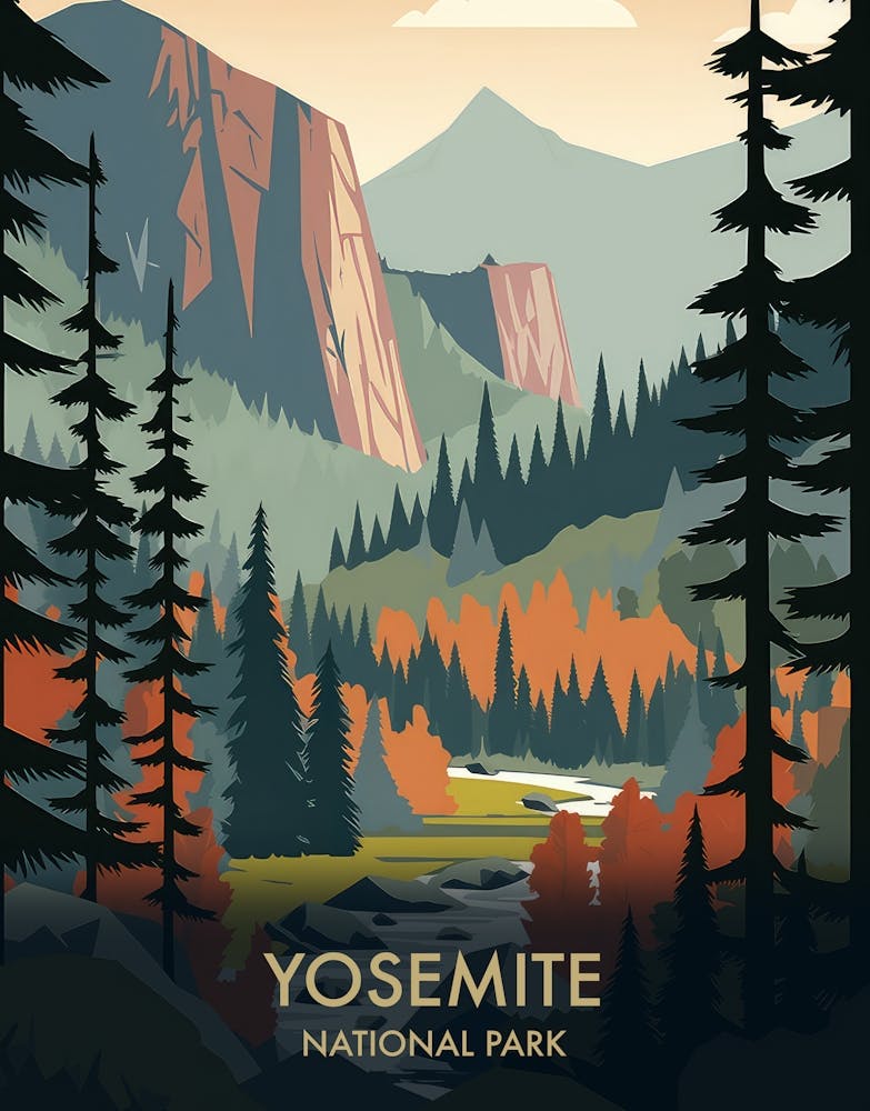 Yosemite National Park Vintage Travel Poster 12