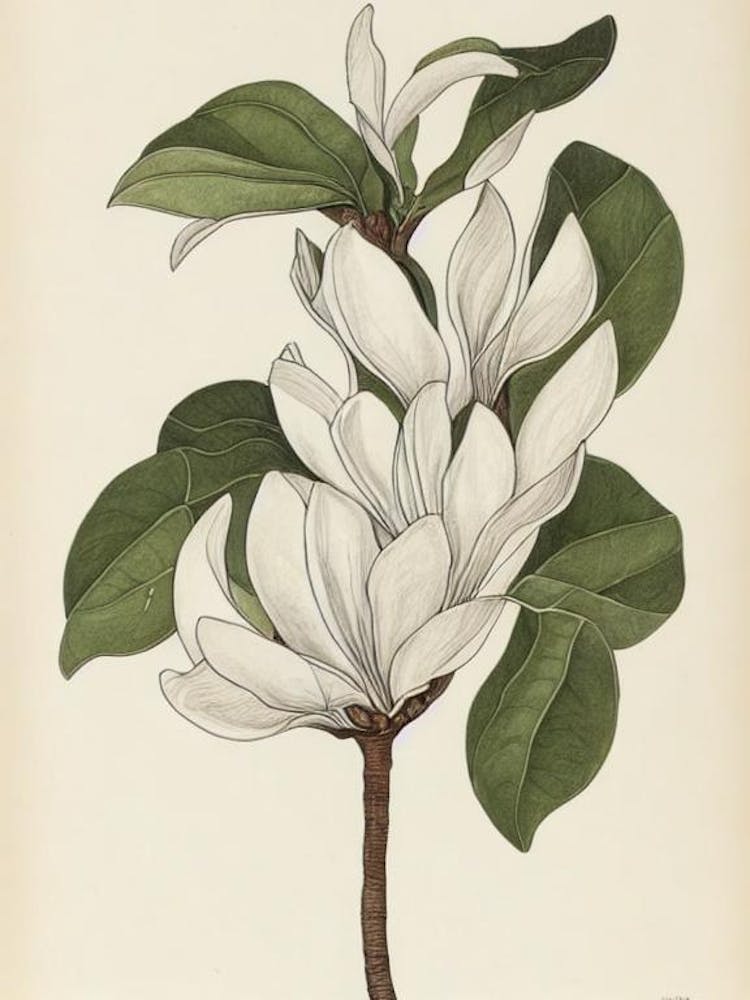 Magnolia Vintage Botanical 3 Flower