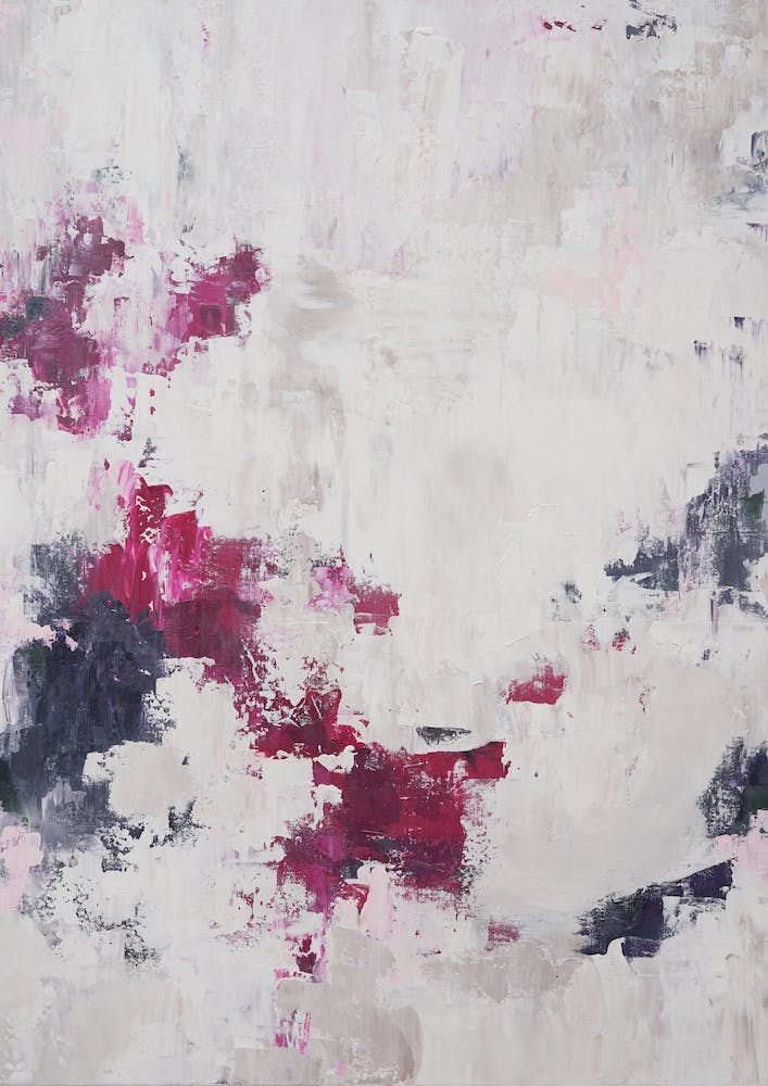 Neutral And Pink Abstract 1