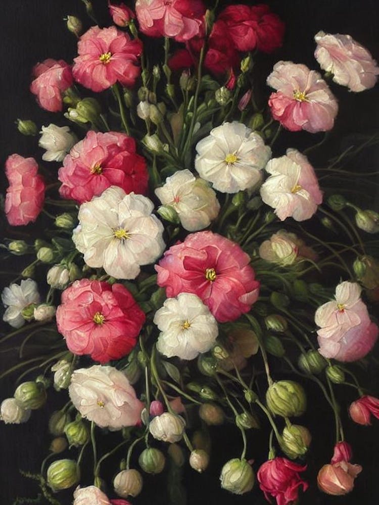 Lisianthus 2 Still Life Oil Painting Flower