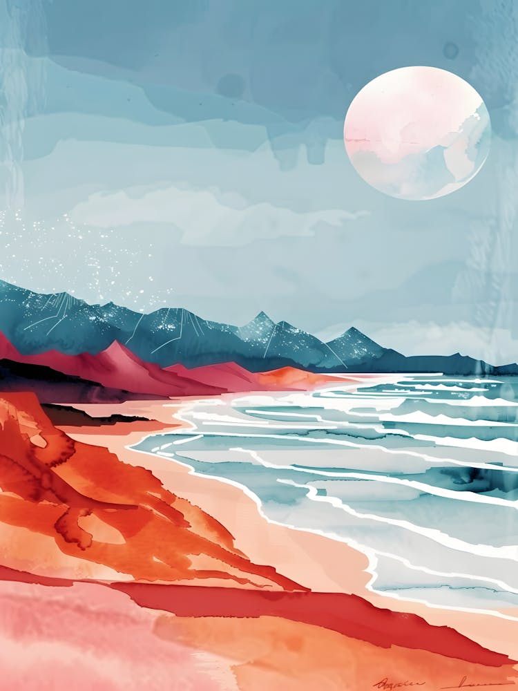 Full Moon On The Beach