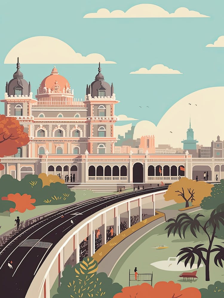 Hyderabad India Travel Illustration 3