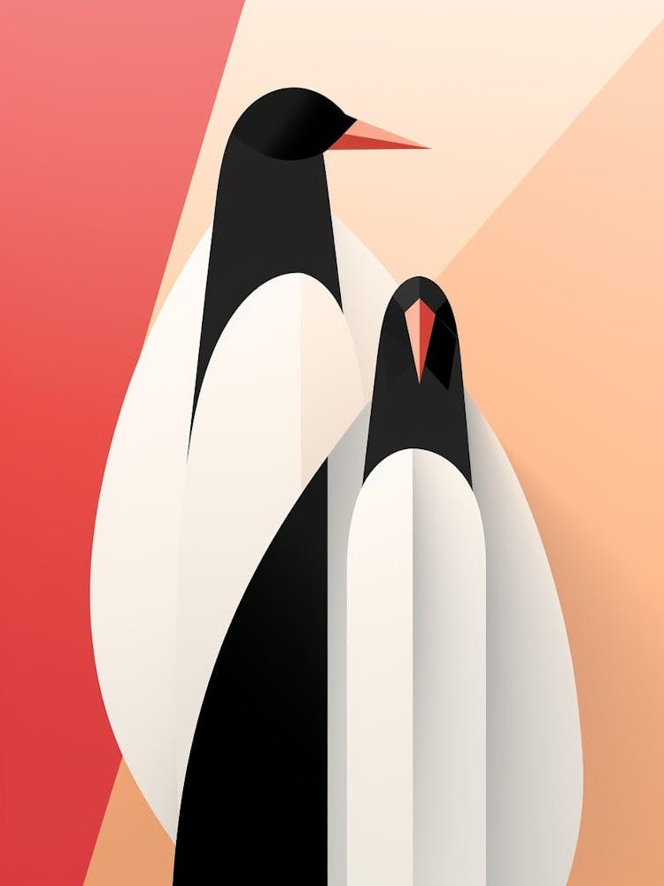 Penguin Minimalist Abstract 3