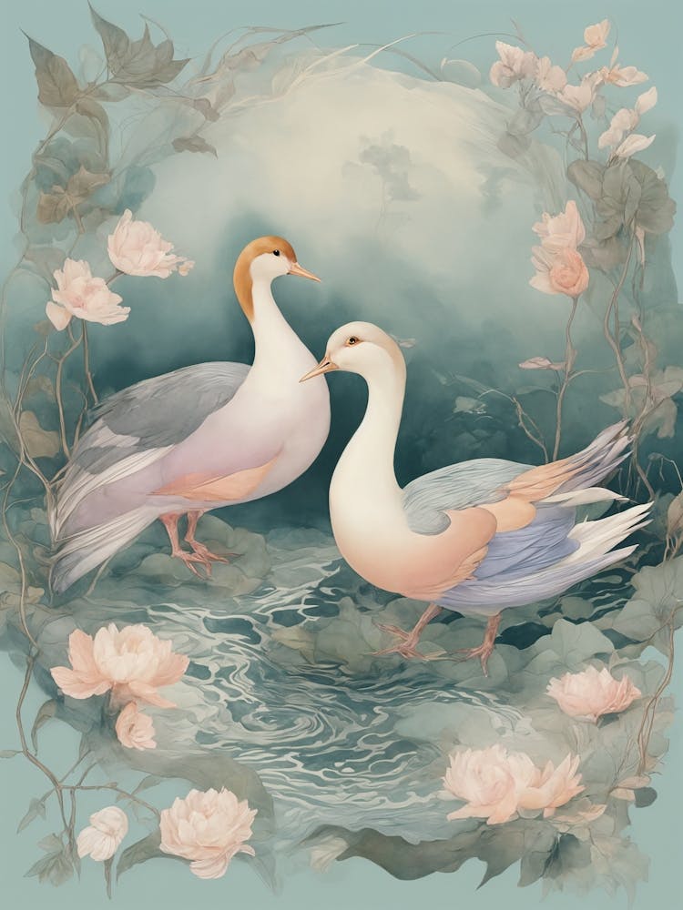 Two Ducks In The Water