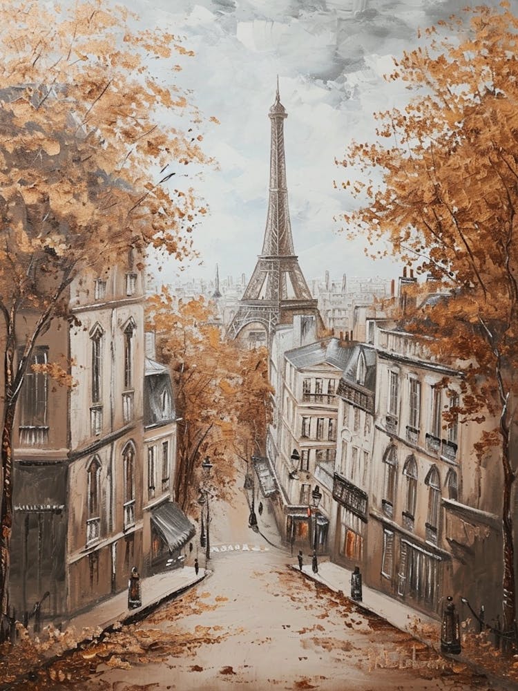 Kitsch Paris Cityscape Brushstroke 3