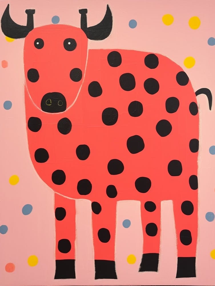 Pink Polka Dot Bison 5