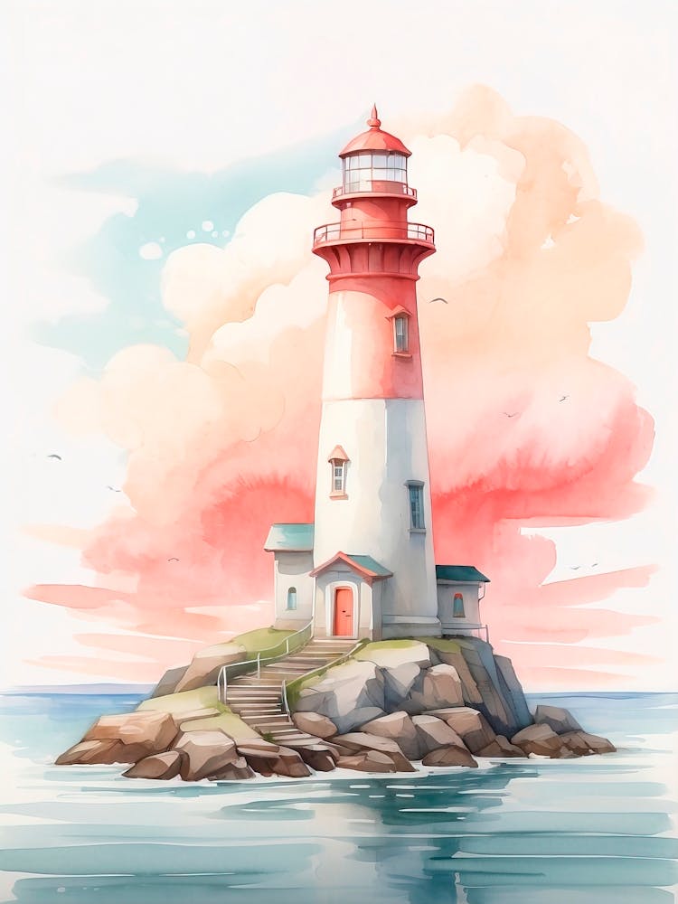 Watercolor Lighthouse