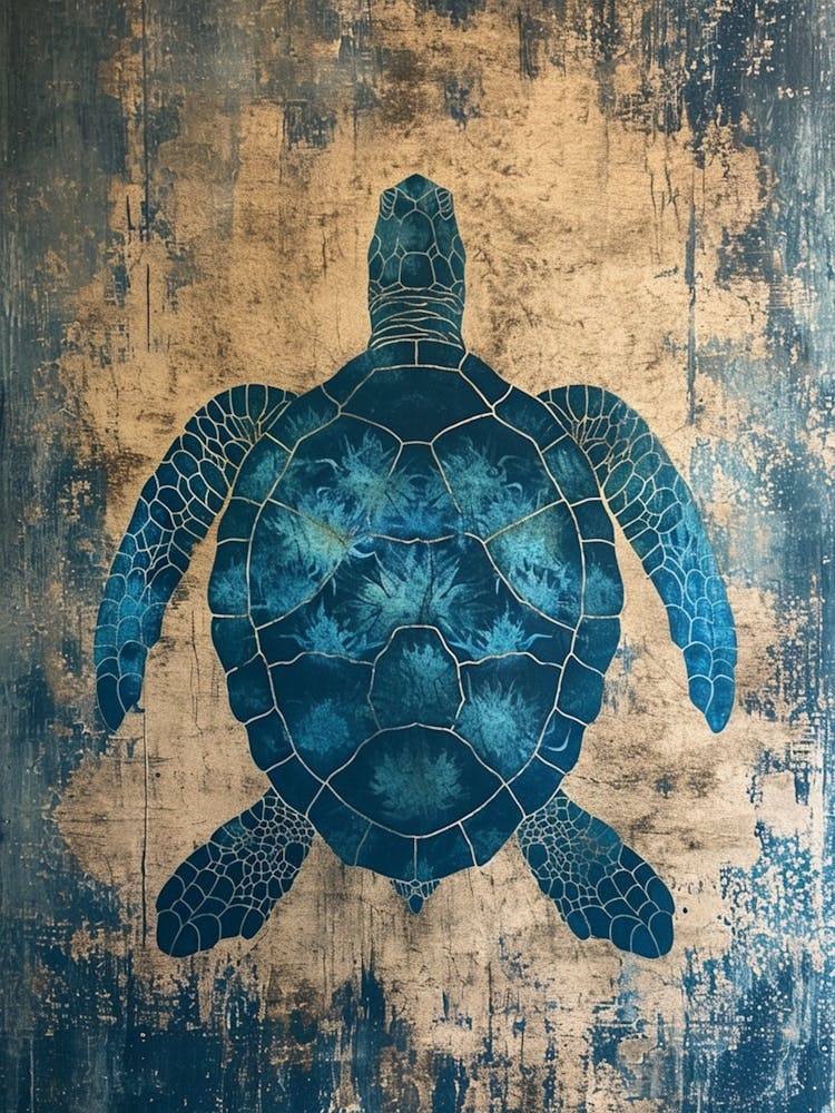 Ornamental Sea Turtle Wallpaper Style 4