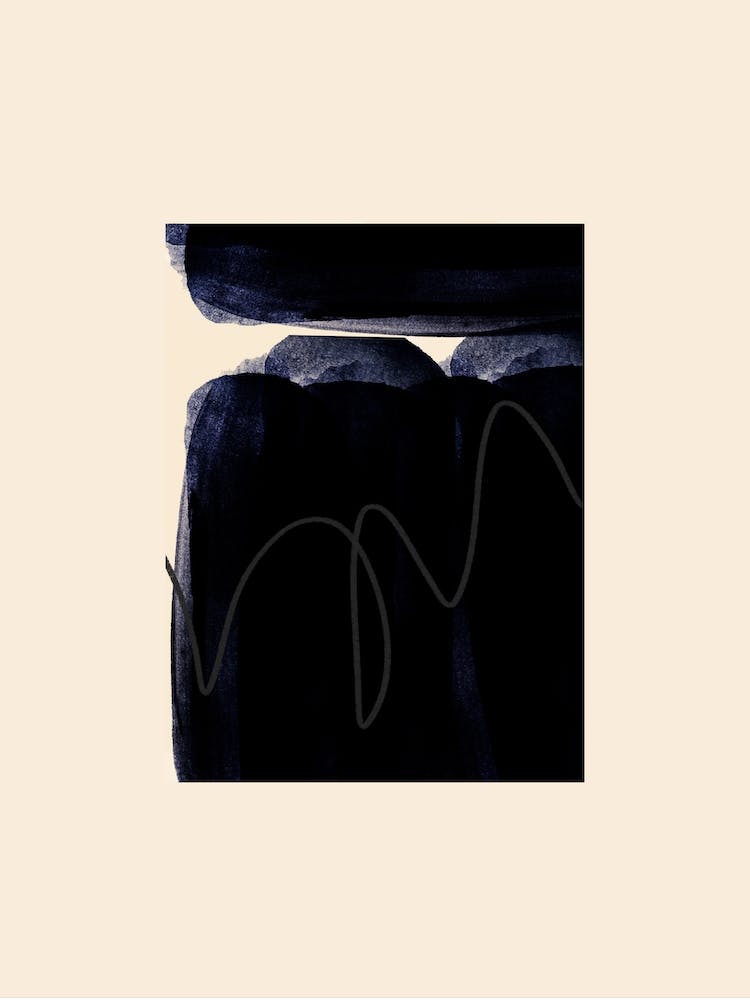 Black And Cream Abstract