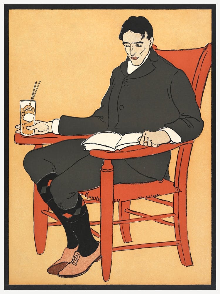 Man Sitting In A Chair During 19th–20th Century, Edward Penfield