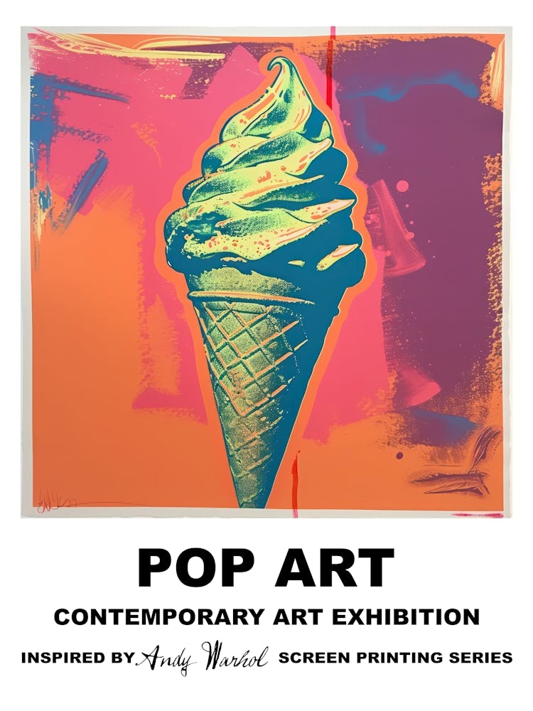 Poster Ice Cream Cone Pop Art 3