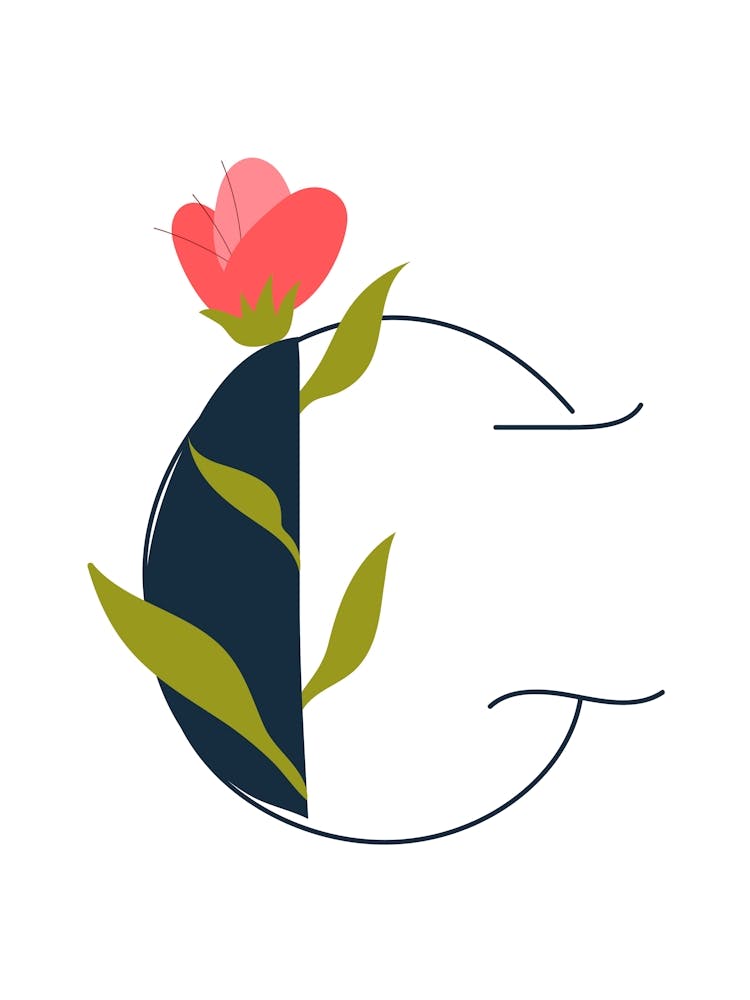 Living Room Floral Letters 03