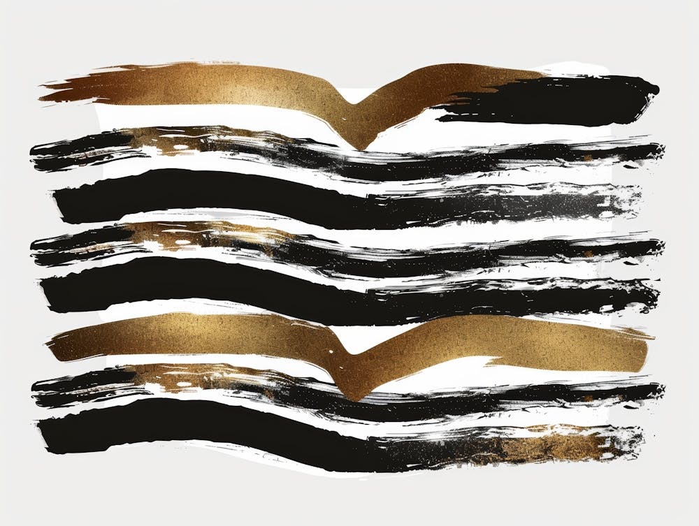 Gold And Black Brushstrokes 7
