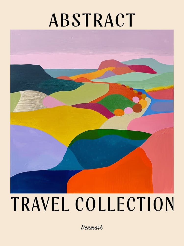 Abstract Travel Collection Poster Denmark