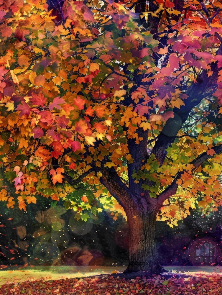 Autumn Tree In The Park