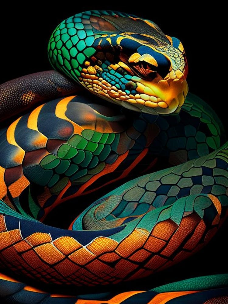 Boa Constrictor Snake Vibrant