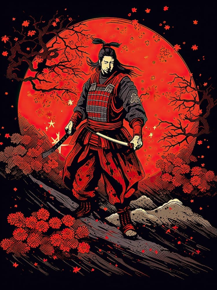 Samurai Edo Kiriko Illustration 12
