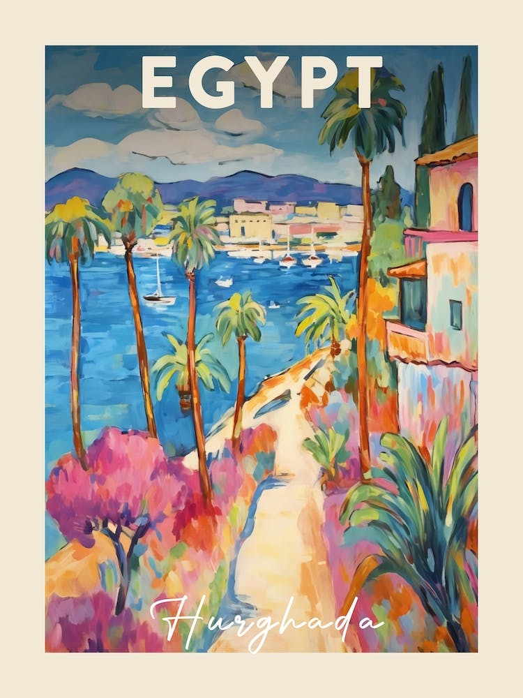 Hurghada Egypt 1 Fauvist Painting  Travel Poster