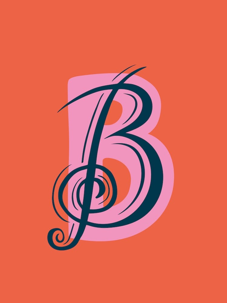 Letter B Typographic