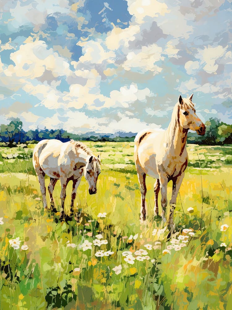 Horses Painting In Cotswolds, England 4