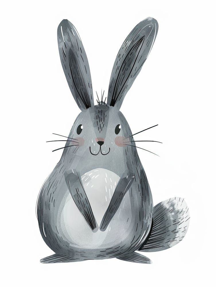 Shy Bunny Friend Children Prints & Kids Posters