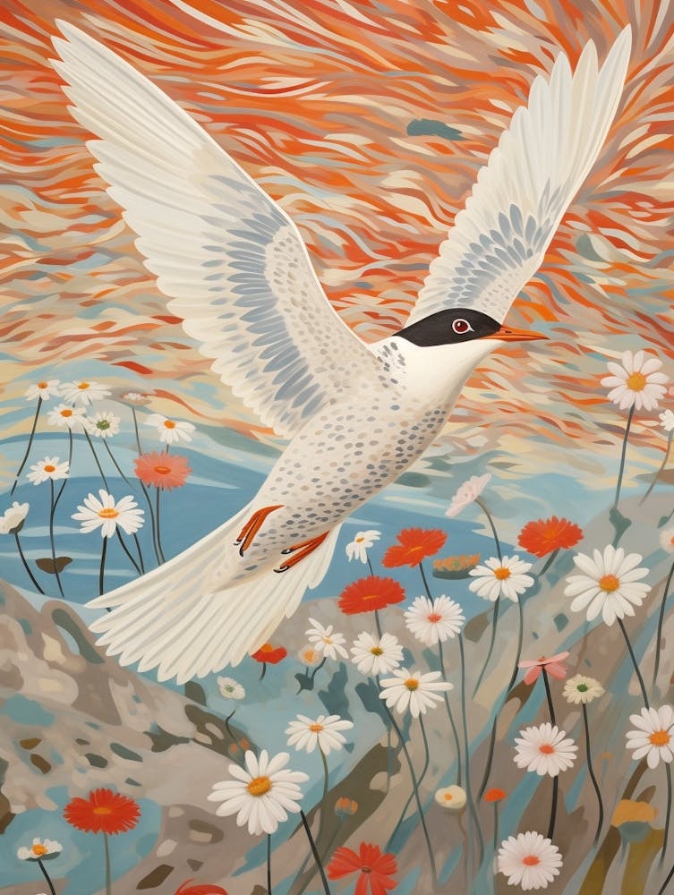 Common Tern 3 Detailed Bird Painting