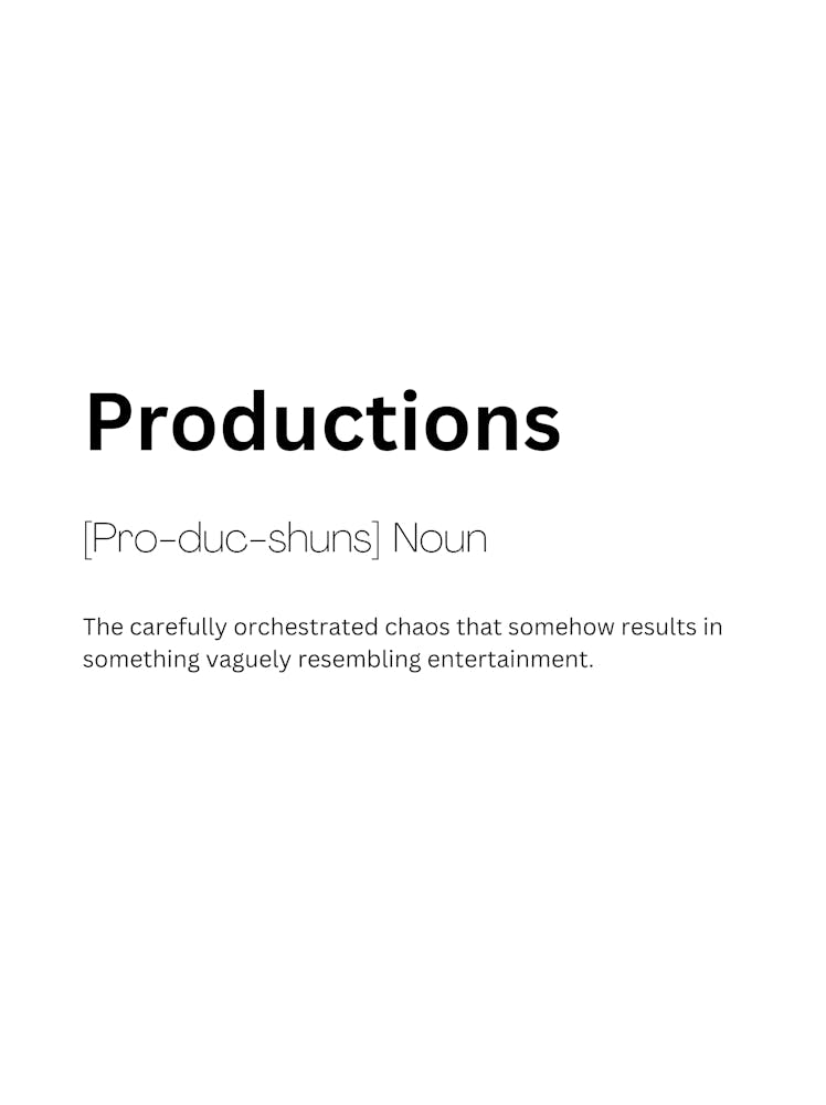 Productions Definition Meaning 1