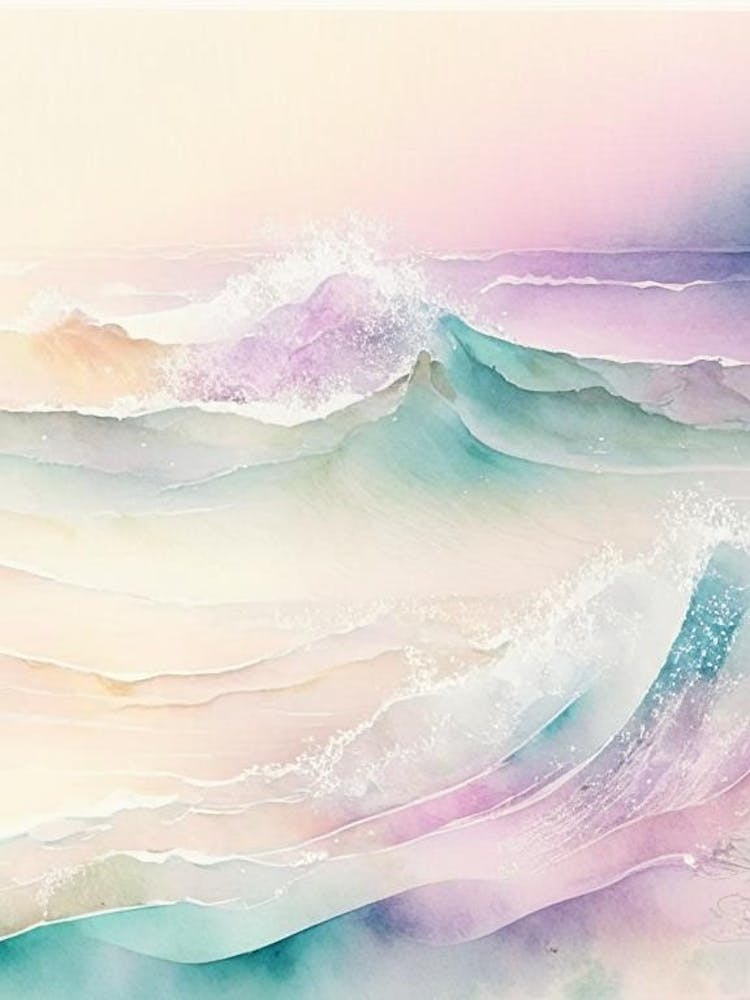 Waves Waterscape Gouache 3