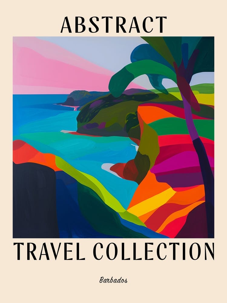Abstract Travel Collection Poster Barbados 3