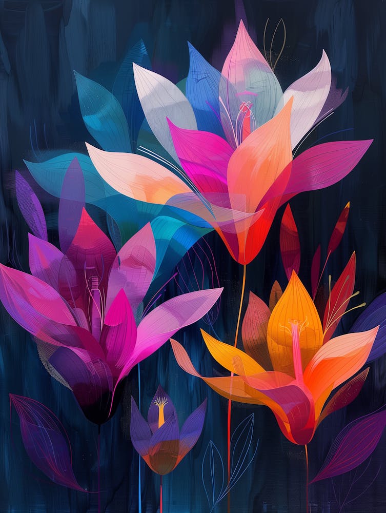 Abstract Flower Painting 1
