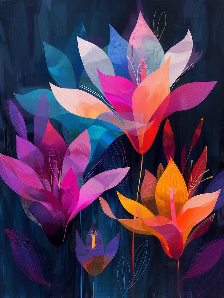 Abstract Flower Painting 1