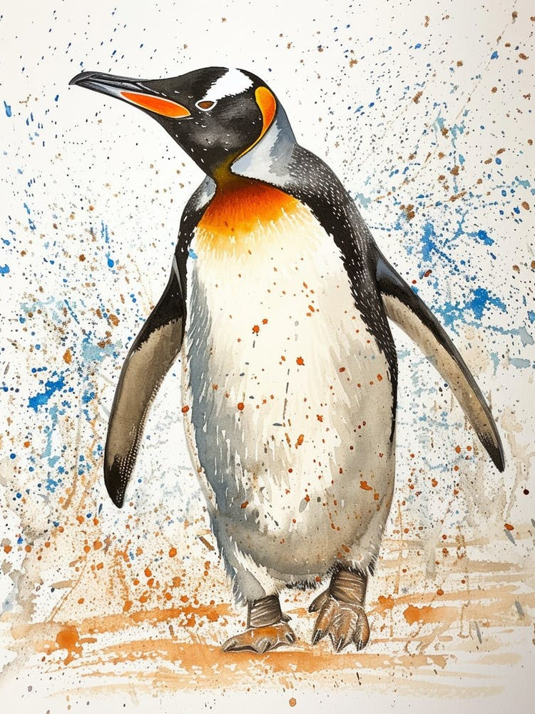 Humboldt Penguin Laurie Island Watercolour Painting 2
