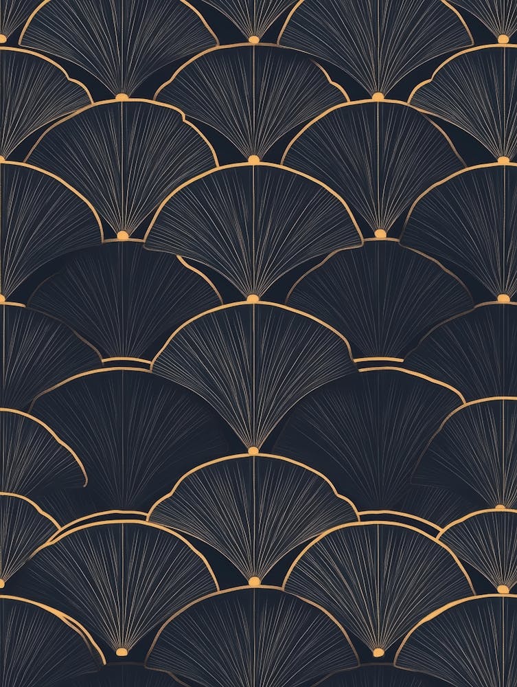 Schwarz-Goldene Fächer