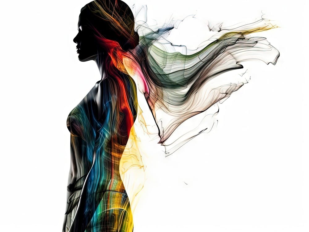 Silhouette einer Frau