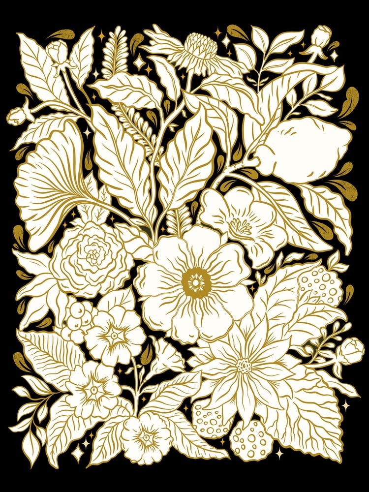 Gold Leaf Flowers
