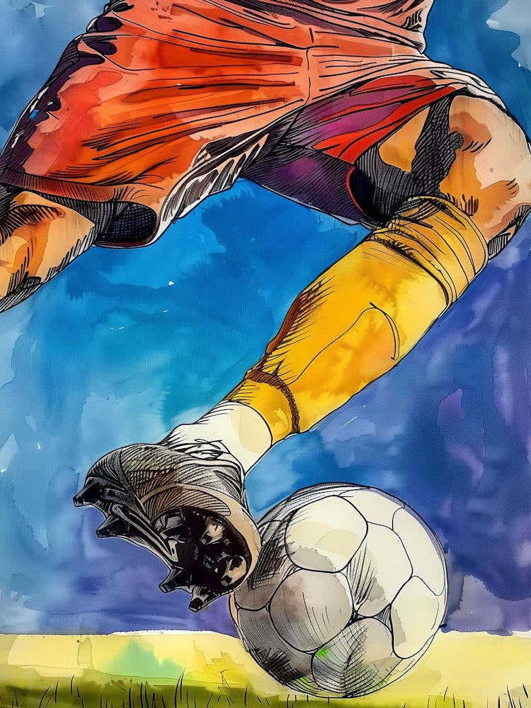 Football Player Watercolor Art (13)