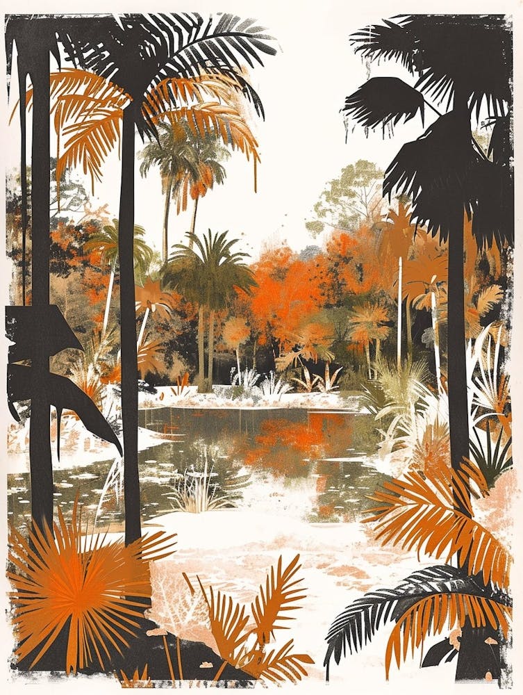 Audubon Park Lithographie Rétro 3