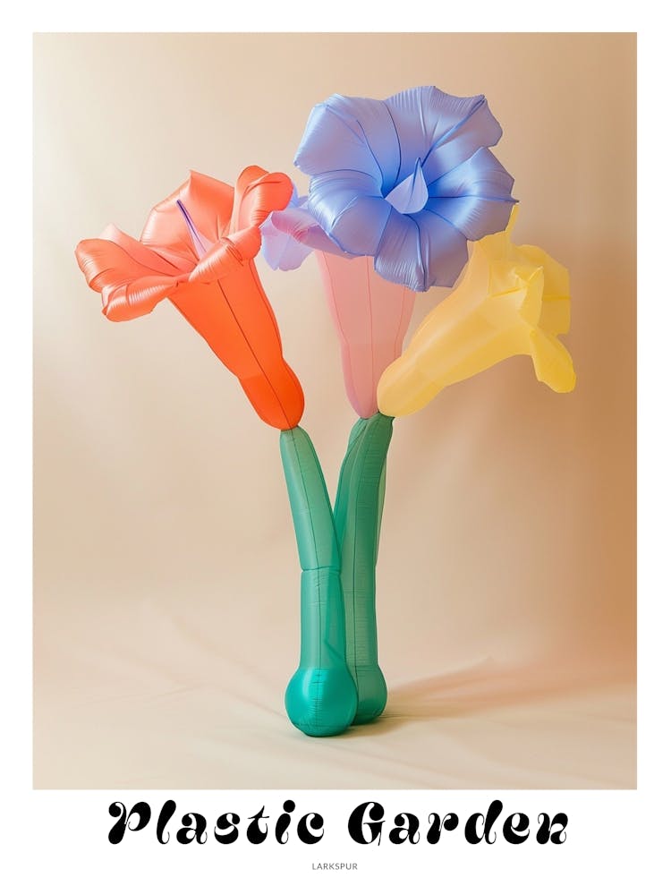 Affiche de Fleurs Gonflables Rêveuses Pied-d'alouette 2