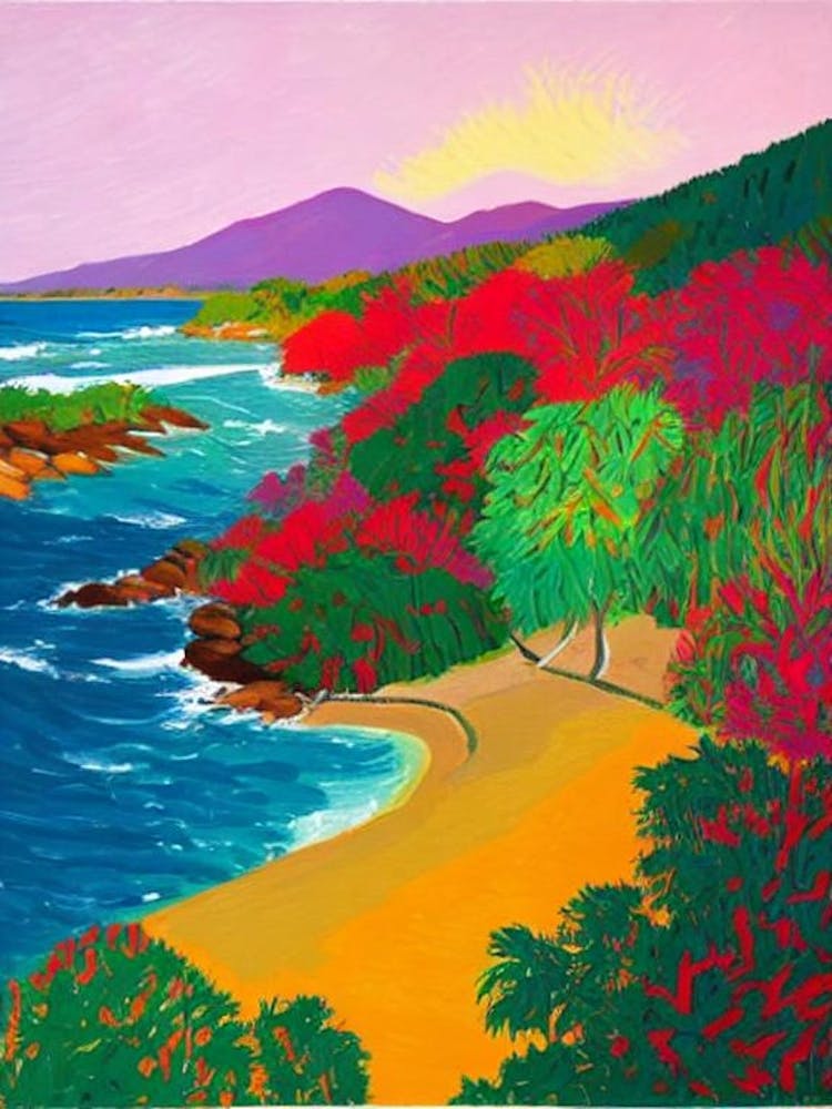 Anse Source D'Argent Beach, Seychelles Hockney Style