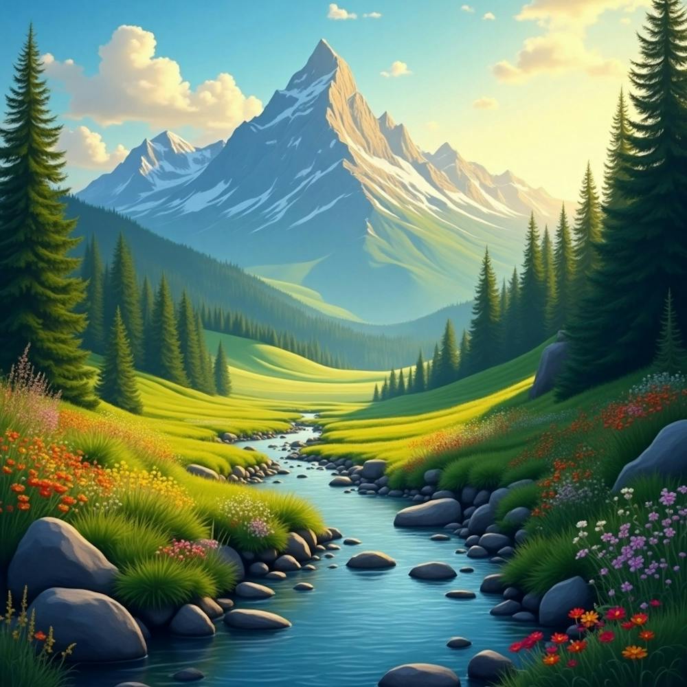 Mountain Landscape Painting