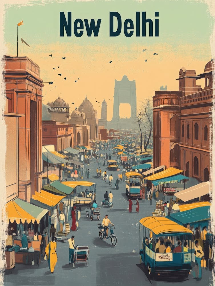 Aihrgdesign A Classic 1960s Travel Poster For New Delhi Showc C284a33c B86e 4e7b B759 7e2212b9a2b3 3