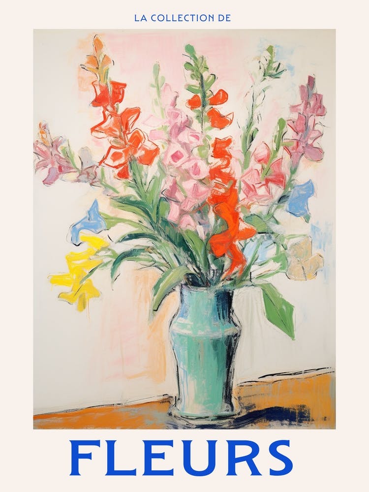 French Flower Poster Snapdragon 2